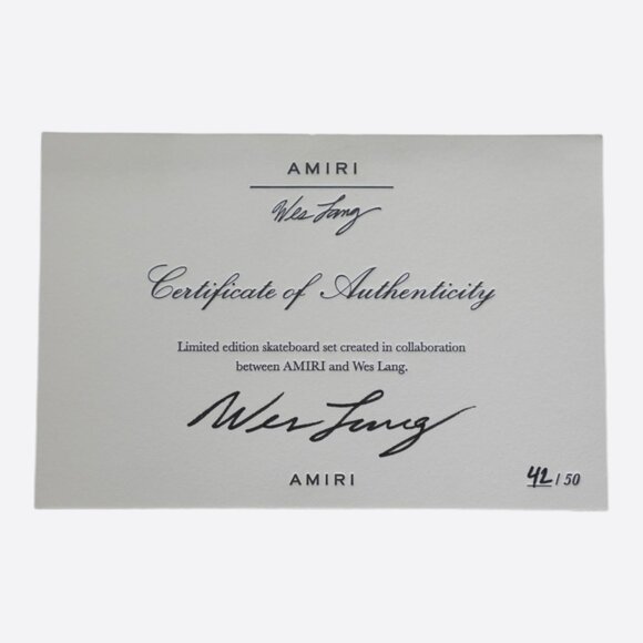 Amiri Wes Lang Black & White The Dream 3 Piece Skate Deck Set - Picture 4 of 4